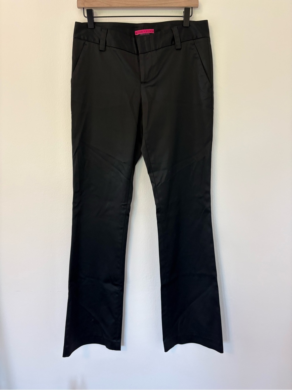 Alice + Olivia Satin-y Trouser pants with Slight Flare